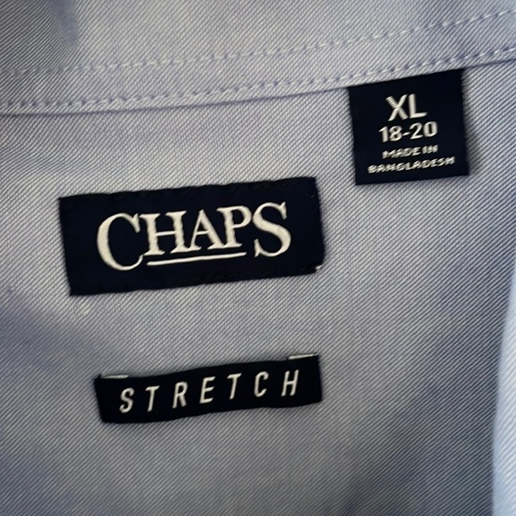 Chaps Youth Boy Short Sleeve Button Down Dress Shirt Light Blue XL 18 20 NWOT - Picture 5 of 5